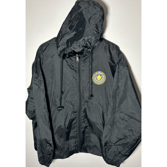 VTG 1997 TWEETY BIRD Looney Tunes Mens Black Nylon Windbreaker Jacket Unlined Sz - Picture 4 of 10